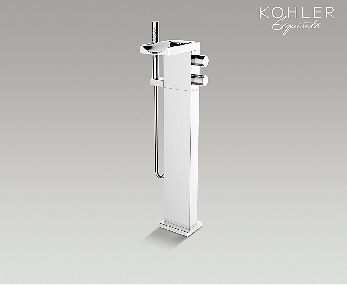 曼达落地式浴缸花洒龙头