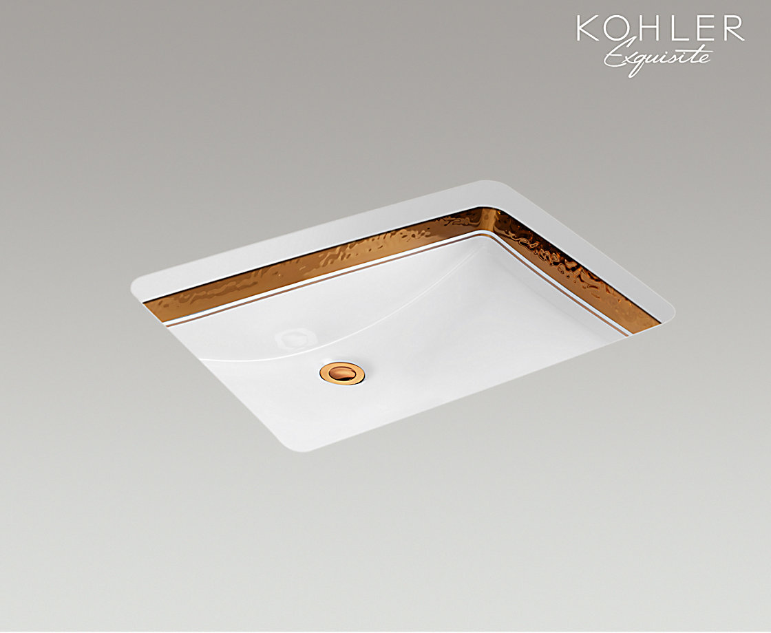 LAUREATE™ 罗雅丽 方形台下台盆 玫瑰金