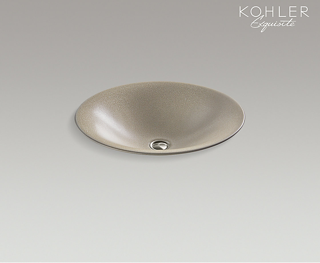 SHAGREEN莎歌星釉 圆形水漫式艺术台盆浅珠贝系列