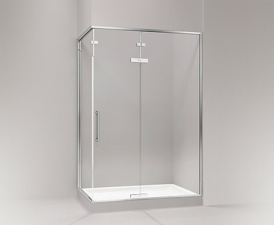 PURIST® UPGRADE新飘瑞诗密封型淋浴房，L 型(两扇固定玻璃 一扇门