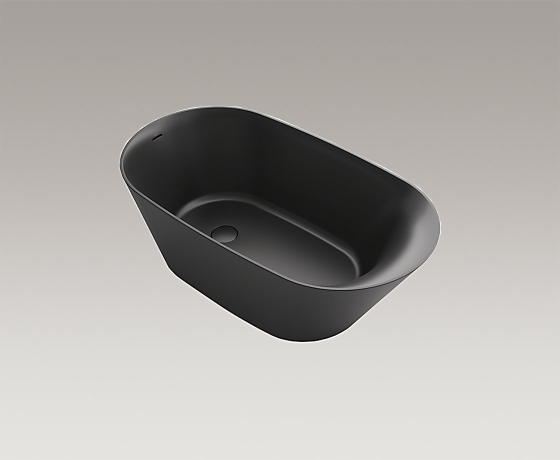 凌越灵雅石浴缸(丝绒黑，含排水)