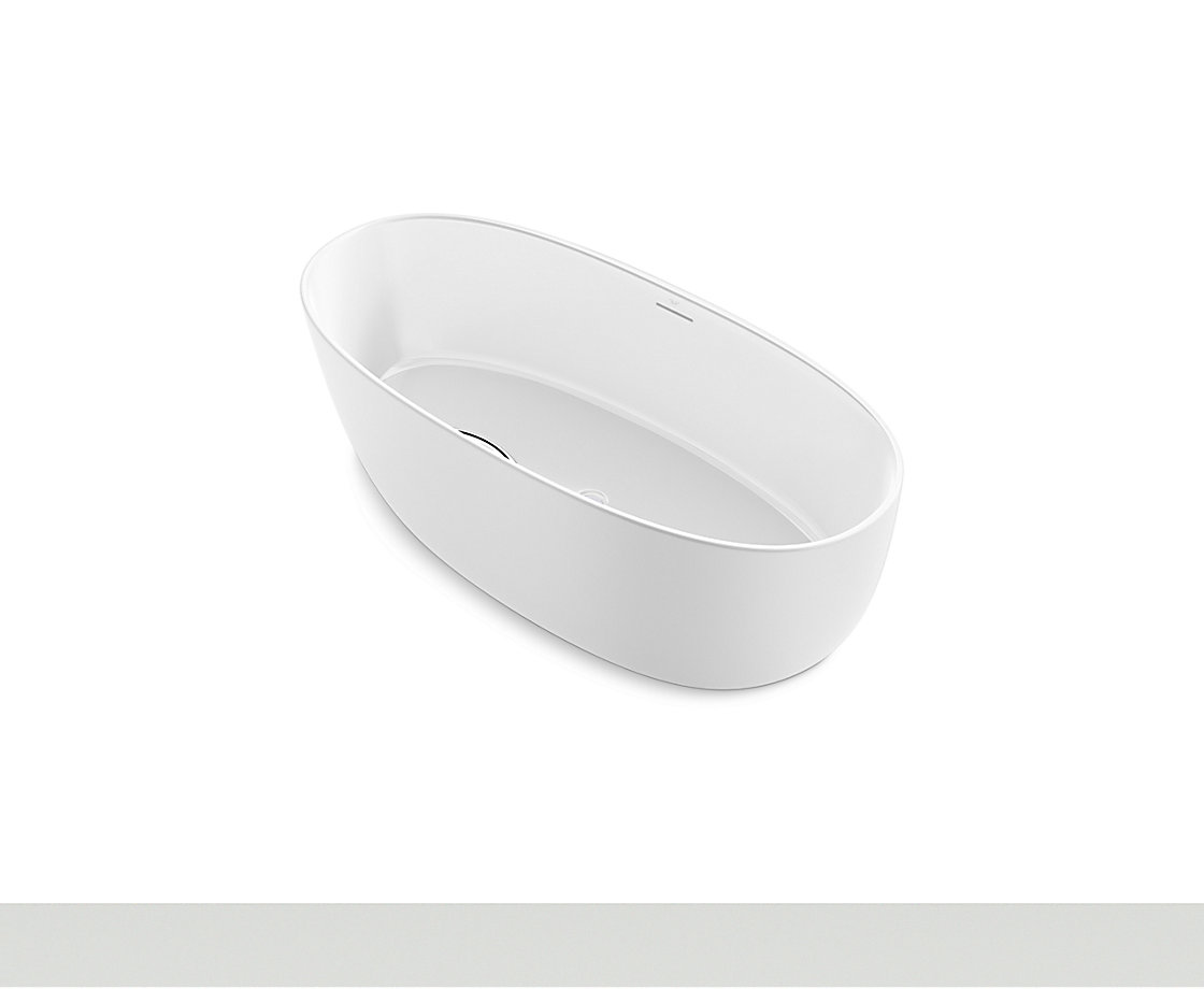 旭珂 1.7米椭圆形清雅石浴缸（含扶手孔）