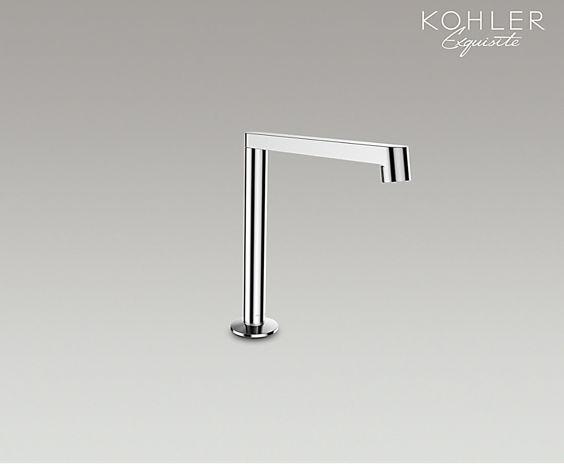 艺廷双把缸边式浴缸龙头直杆型出水嘴