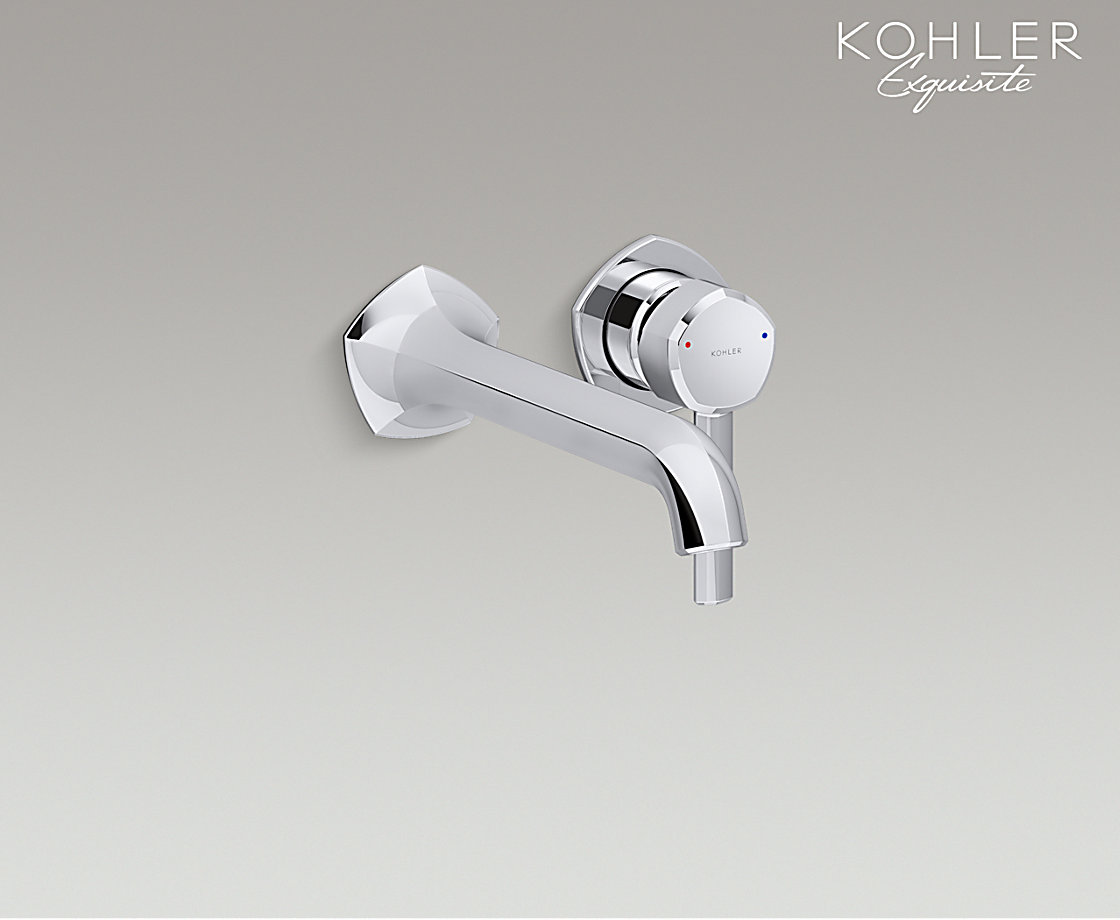 凯诗单把墙出水脸盆龙头 不含阀芯