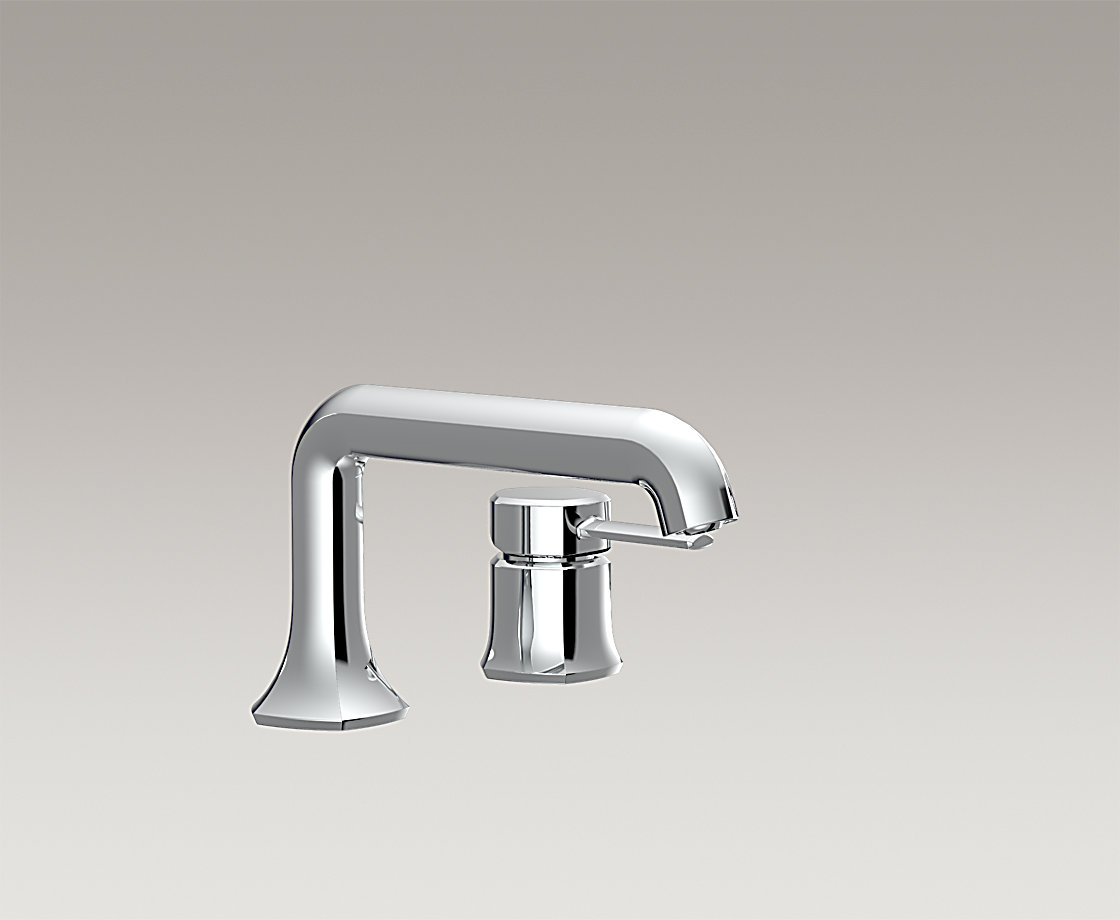 凯诗2孔缸边式浴缸龙头(直杆型出水嘴,杆型把手)