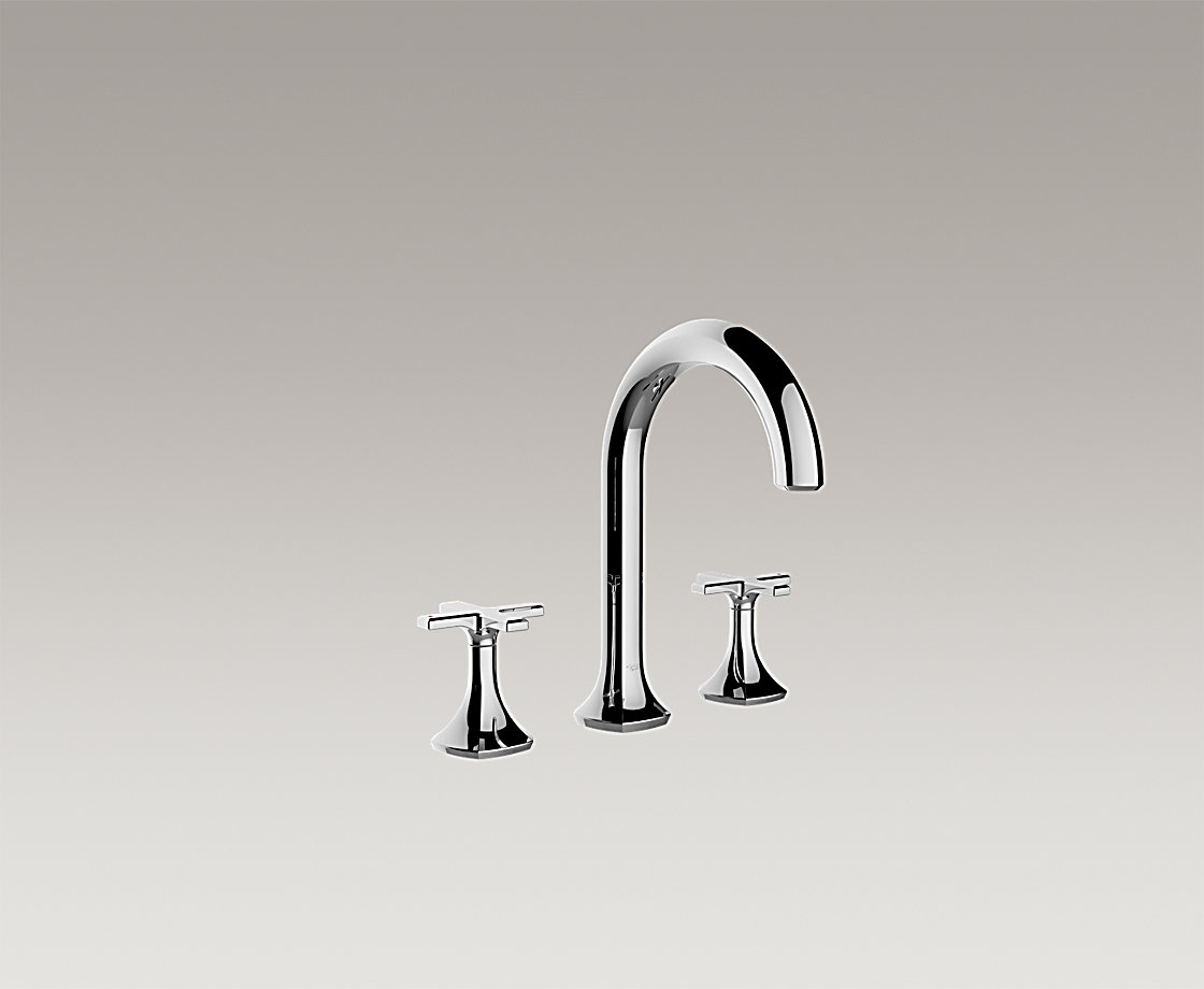 凯诗8寸脸盆龙头(曲管型出水嘴,十字型把手)