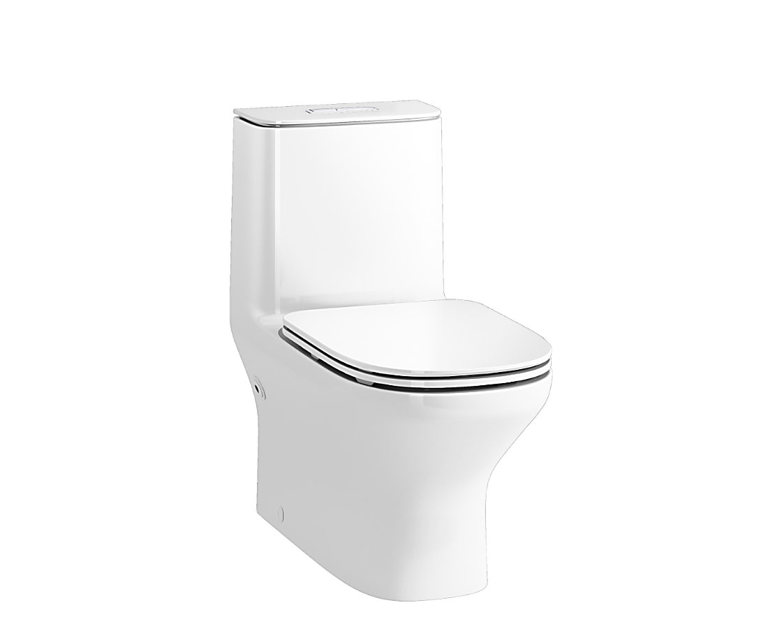 明莱3/4.5升“五级旋风360”连体座便器（带超薄清馨盖板款）