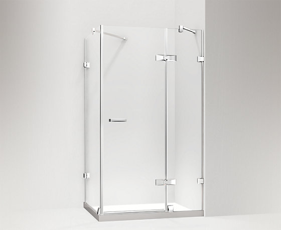 MEMOIRS® 梅玛 开门淋浴房 L型(两扇固定玻璃 一扇门玻璃)