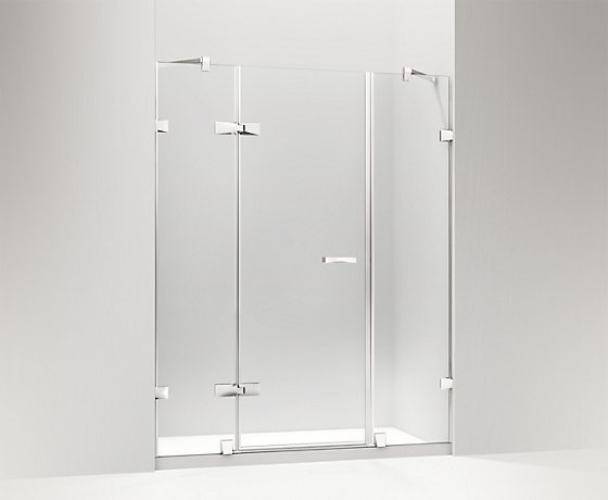 MEMOIRS® 梅玛 开门淋浴房 一字型(两扇固定玻璃 一扇门玻璃)