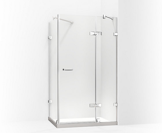 MEMOIRS® 梅玛 开门淋浴房 L型(两扇固定玻璃 一扇门玻璃)