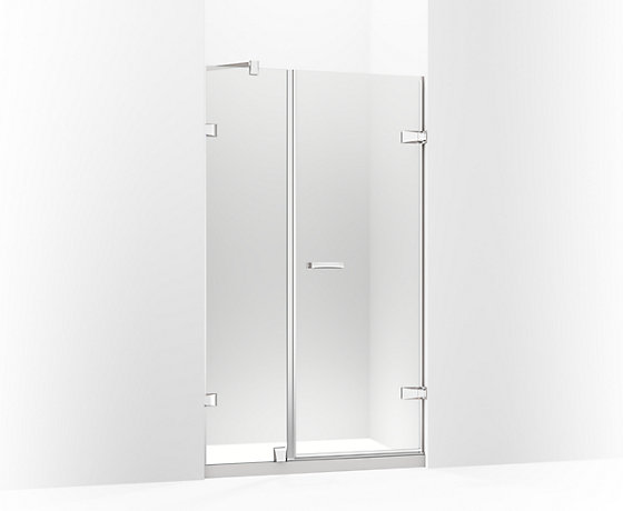 MEMOIRS® 梅玛 开门淋浴房 一字型(一扇固定玻璃 一扇门玻璃)，上墙铰链