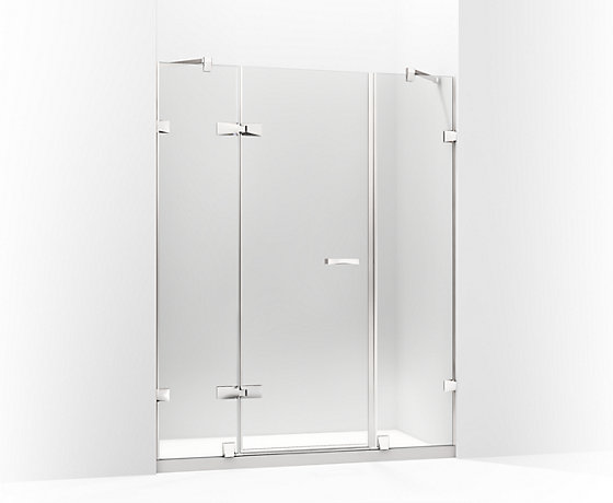 MEMOIRS® 梅玛 开门淋浴房 一字型(两扇固定玻璃 一扇门玻璃)