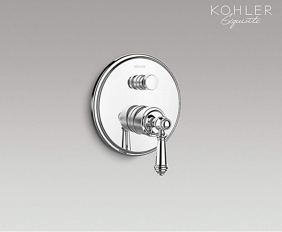 智配阀芯系列 智配 圆形入墙式浴缸花洒阀芯及面板（雅蒂诗把手）