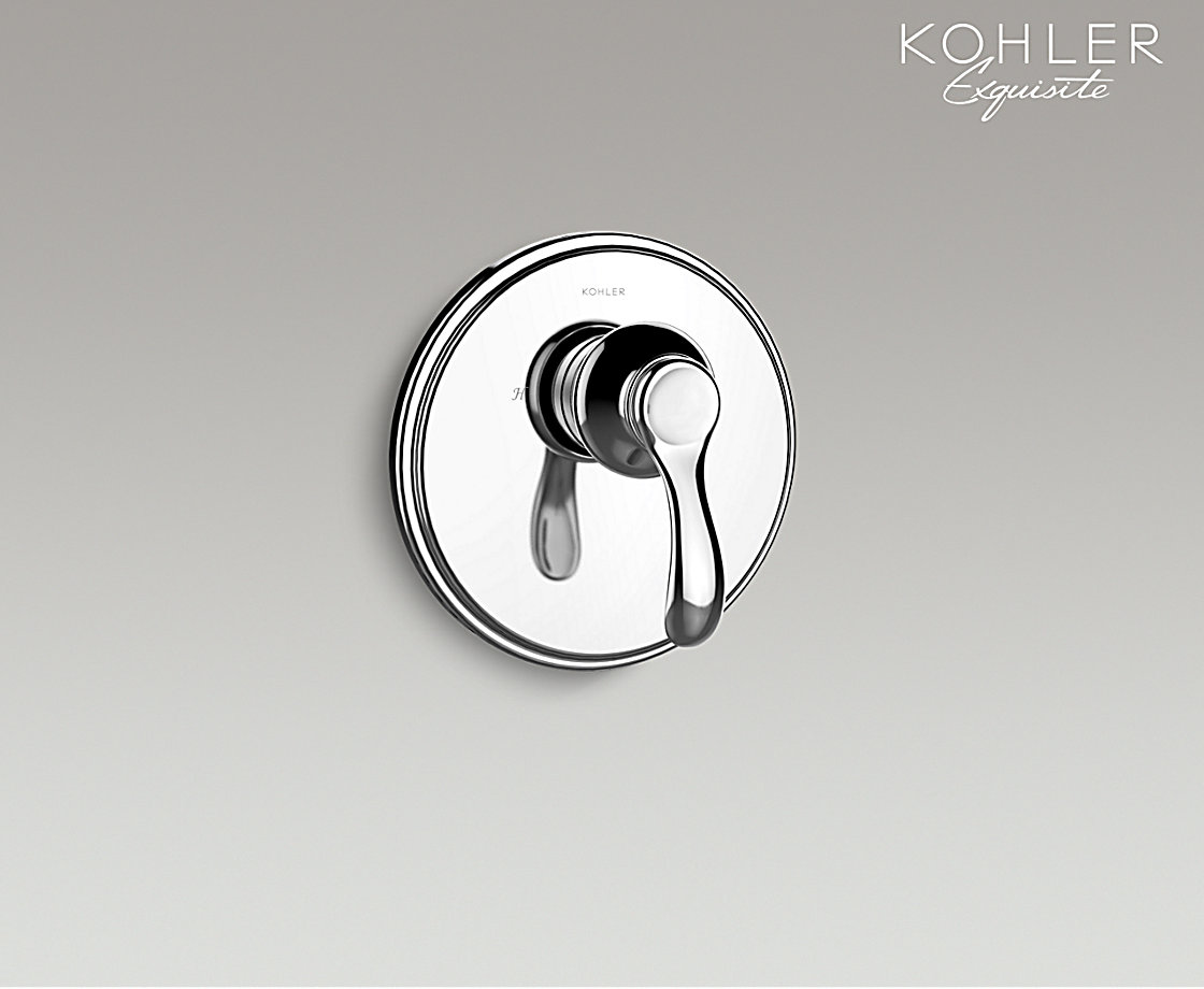 智配圆形入墙式花洒阀芯及面板经典型（菲尔法斯把手）