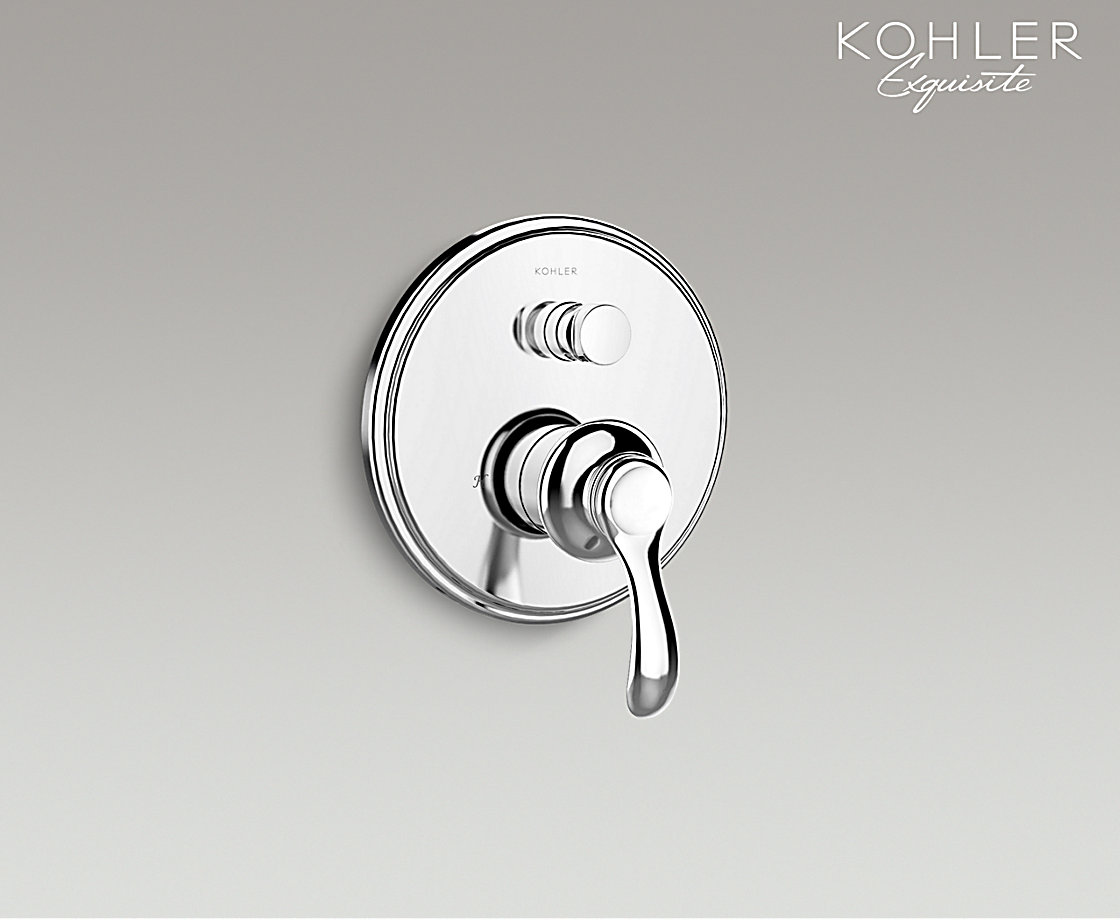 智配圆形入墙式浴缸花洒阀芯及面板经典型（菲尔法斯把手）