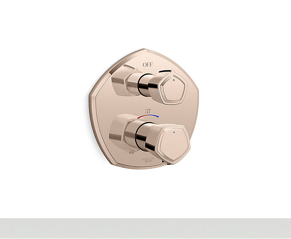 凯诗智配入墙式恒温浴缸花洒阀芯及面板-杆型把手