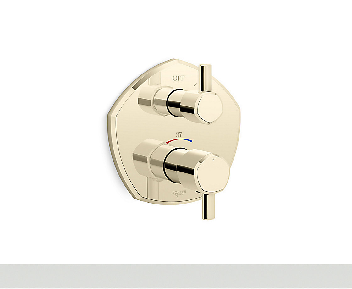 凯诗智配入墙式恒温花洒阀芯及面板杆型把手