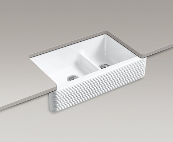 WHITEHAVEN® 柏海薇 裙边大小槽台下厨盆