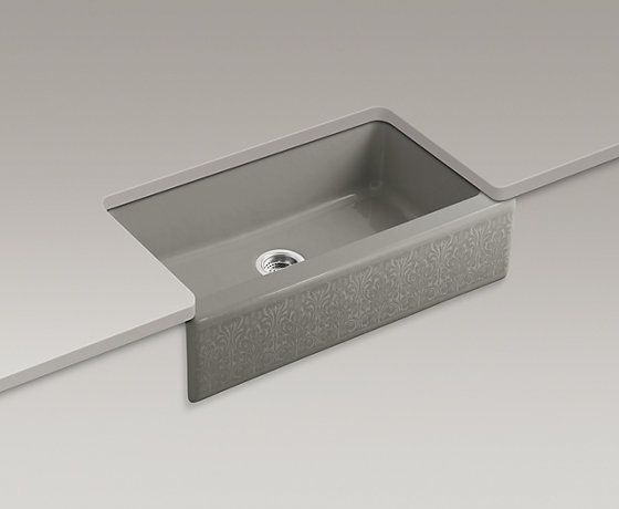 艾朗丝裙边单槽台下厨盆