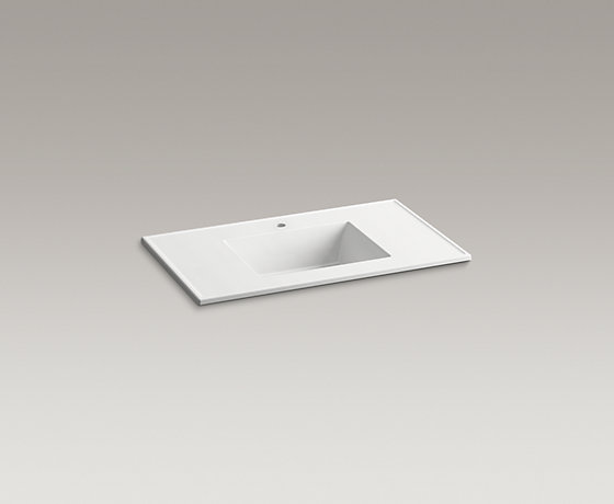 Poplin 珀霖940mm 一体化台盆 – 冰莹白