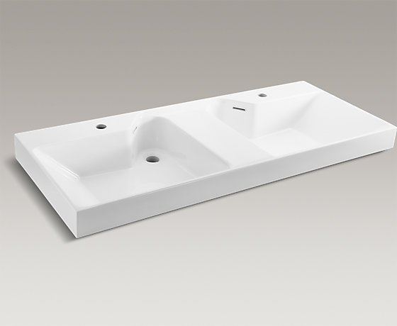 玲纳2.0一体化台盆1200mm双盆