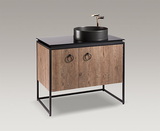 新幻 900mm浴室家具-暖深木纹