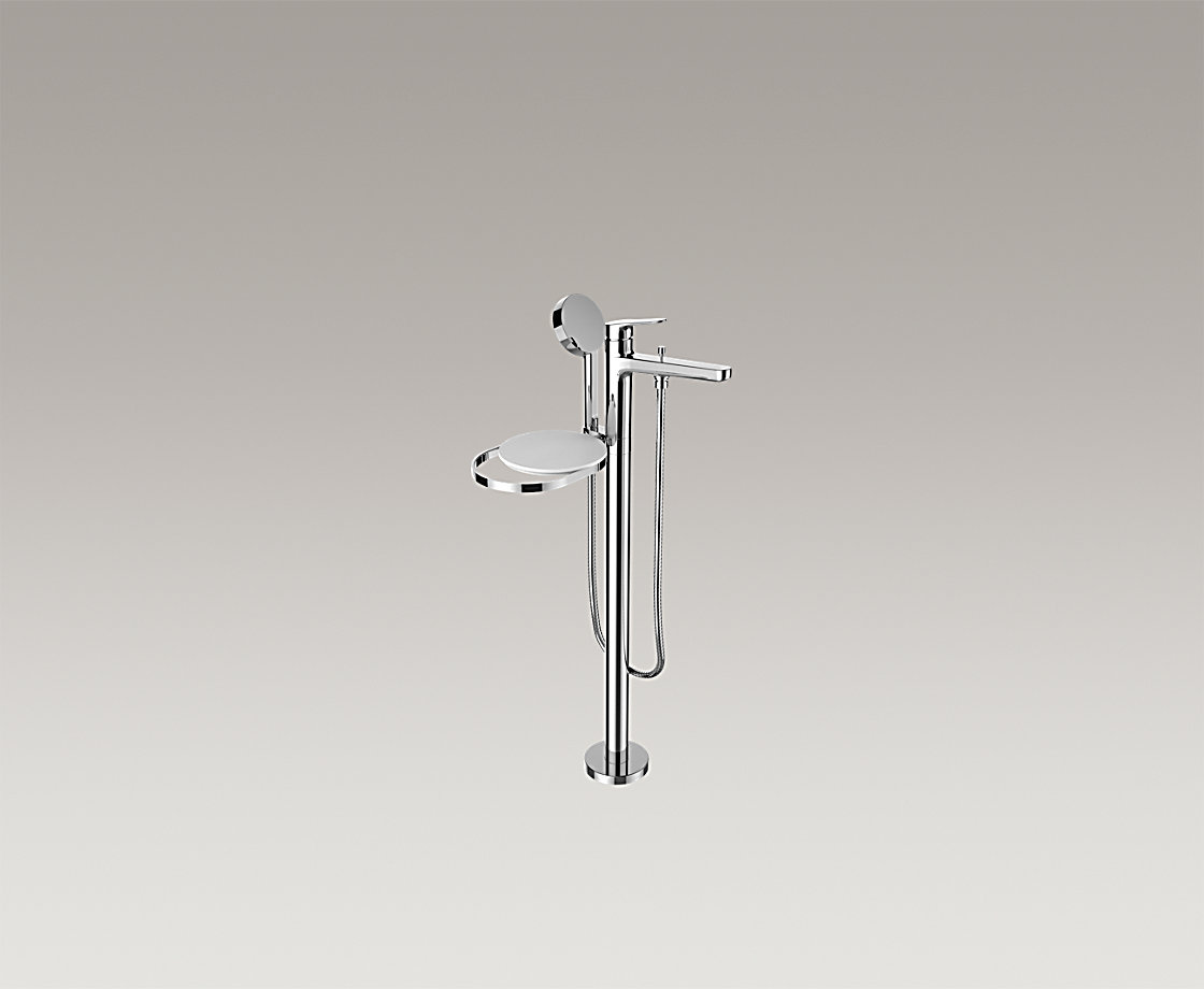 珂灵落地式浴缸花洒龙头(含置物盘）