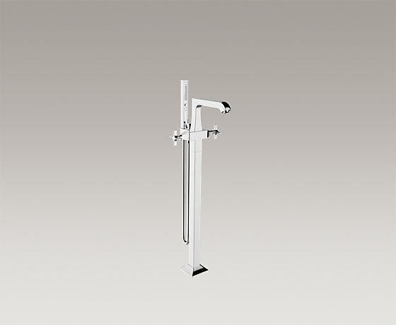 梅玛落地式浴缸花洒龙头-十字把手