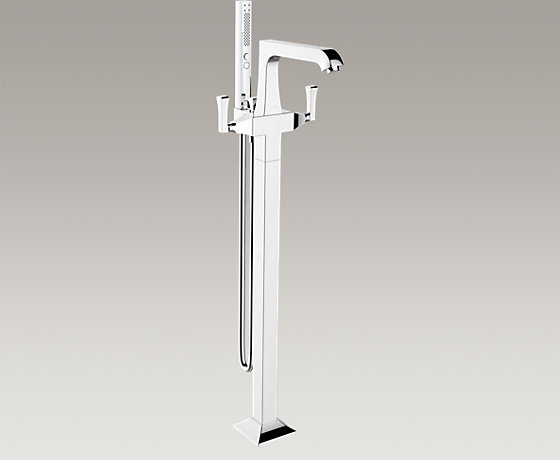 梅玛落地式浴缸花洒龙头-杆型把手