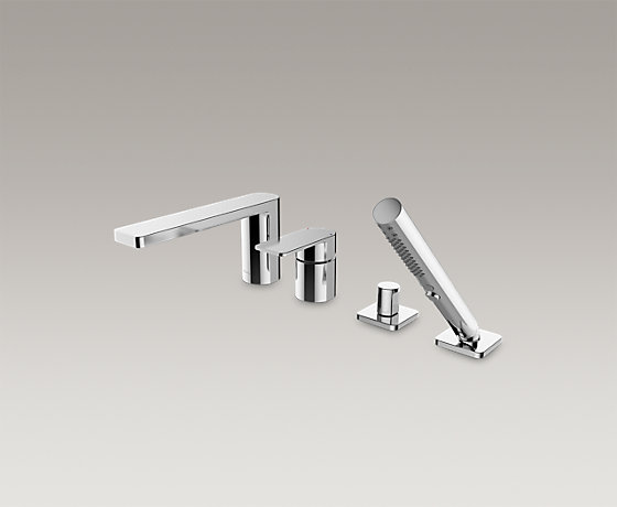 若方4孔缸边式浴缸花洒龙头