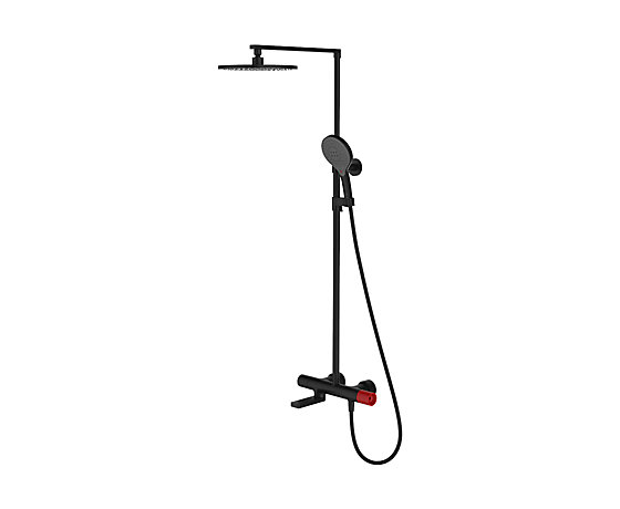 柏诗恒温三出水淋浴柱硬管连接(曼联限量款)