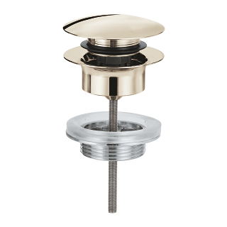 Waste set with push-open plug